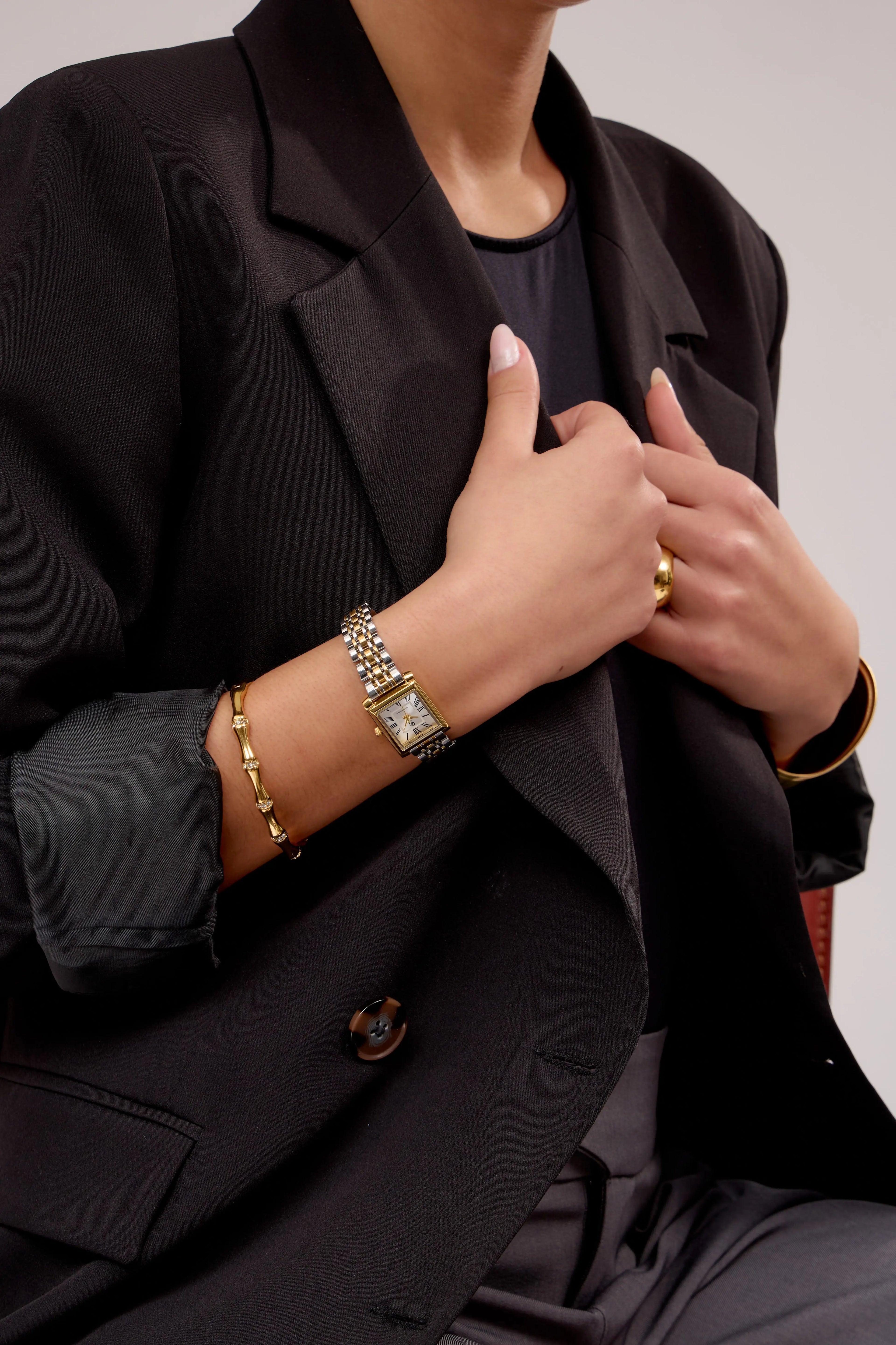 GG Luxe Watch Odette Montre Bicolore rectangulaire • Boutique Officielle GG Luxe