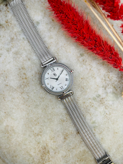 Soléa Argent – Cadran Blanc Roman, Bracelet Maille Milanaise